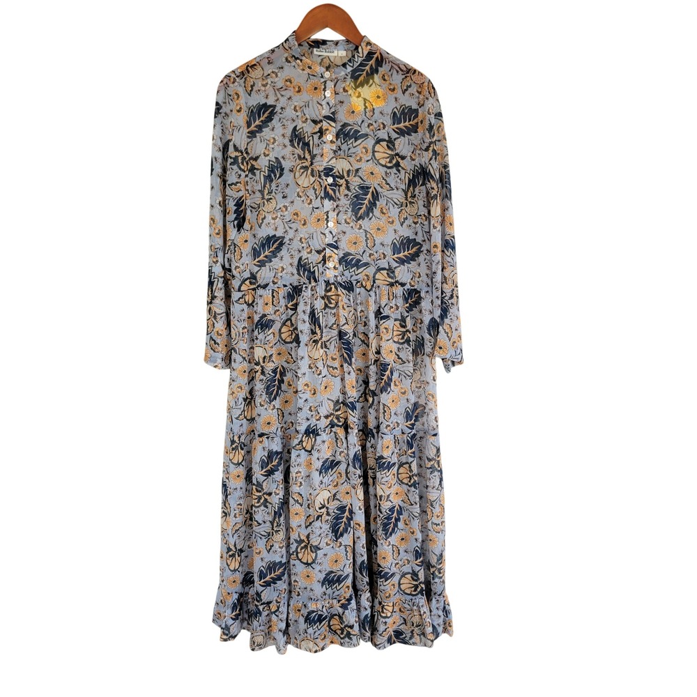NEW Roller Rabbit Maribelle Klara  Maxi Dress Floral Size Medium Missing Lining